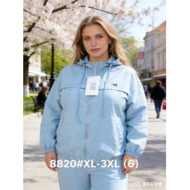 Куртка жіноча 8820 l.blue р.XL-3XL "Jacket" недорого оптом від прямого постачальника