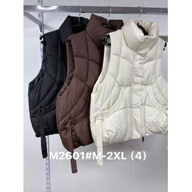 Жилетка жіноча M2601 brown р.M-2XL "Jacket" недорого оптом від прямого постачальника