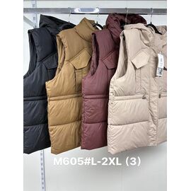 Жилетка жіноча M605 l.beige р.L-2XL "Jacket" недорого оптом від прямого постачальника