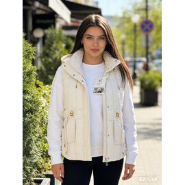Жилетка жіноча M612 l.beige р.L-2XL "Jacket" недорого оптом від прямого постачальника