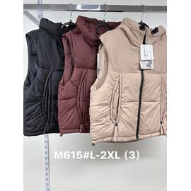 Жилетка жіноча M615 brown р.L-2XL "Jacket" недорого оптом від прямого постачальника