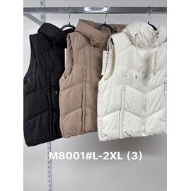 Жилетка жіноча M8001 brown р.L-2XL "Jacket" недорого оптом від прямого постачальника