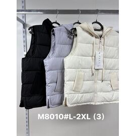 Жилетка жіноча M8010 grey р.L-2XL "Jacket" недорого оптом від прямого постачальника
