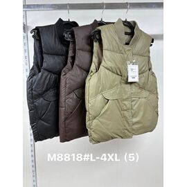 Жилетка жіноча M8818 brown р.L-4XL "Jacket" недорого оптом від прямого постачальника