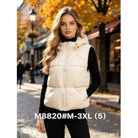 Жилетка жіноча M8820 beige р.M-3XL "Jacket" недорого оптом від прямого постачальника
