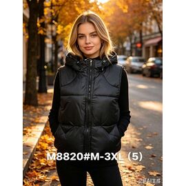 Жилетка жіноча M8820 black р.M-3XL "Jacket" недорого оптом від прямого постачальника