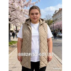 Жилетка жіноча M8882 d.beige р.52-60 "Jacket" недорого оптом від прямого постачальника