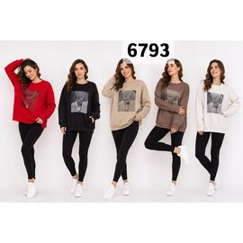 Светр жіночий 6793 black р.50-56 "VERJINIA" недорого оптом від прямого постачальника