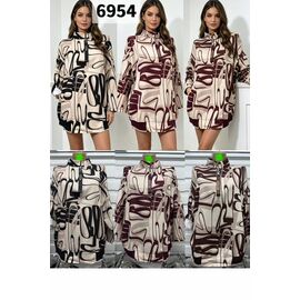 Фотография Костюм женский 6954 beige-wine р.50-56 "VERJINIA" недорого оптом от прямого поставщика