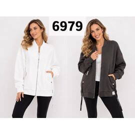 Кофта спортивна жіноча 6979 white р.50-58 "VERJINIA" недорого оптом від прямого постачальника