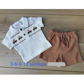 Костюм дитячий на хлопчика 1093 white р.0.3-1 "Emir kids" недорого оптом від прямого постачальника