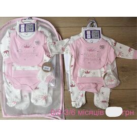 Комплект дитячий на дівчинку 1202 pink р.0-0.6 "Emir kids" недорого оптом від прямого постачальника