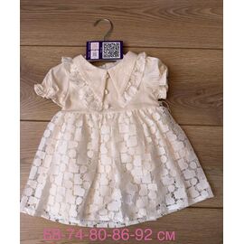 Сукня дитяча легка на дівчинку 1227 l.beige р.68-92 "Emir kids" недорого оптом від прямого постачальника