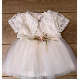 Сукня дитяча легка на дівчинку 1229 white р.74-86 "Emir kids" недорого оптом від прямого постачальника