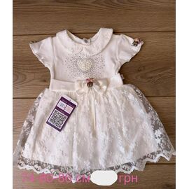 Сукня дитяча легка на дівчинку 1234 white р.74-86 "Emir kids" недорого оптом від прямого постачальника