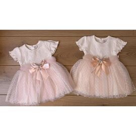 Сукня дитяча легка на дівчинку 1236 pink р.74-86 "Emir kids" недорого оптом від прямого постачальника