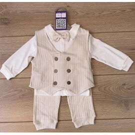 Костюм дитячий на хлопчика 1241 beige р.0.3-0.9 "Emir kids" недорого оптом від прямого постачальника