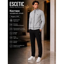 Костюм спортивний чоловічий AZ903-0193 l.grey р.M-3XL "REMAIN" недорого оптом від прямого постачальника