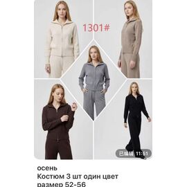 Костюм спортивний жіночий теплий 1301 d.beige р.52-56 "VERJINIA" недорого оптом від прямого постачальника