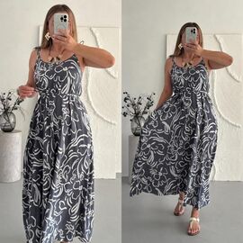 Жіночий сарафан 6067 grey р.44-54 "LINDA" недорого оптом від прямого постачальника