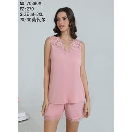 Піжама легка жіноча 70380 pink р.50-58 "Fili Wear" недорого оптом від прямого постачальника