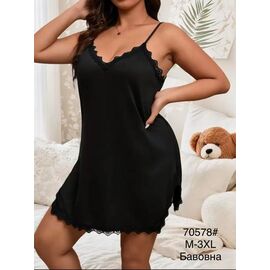 Фотография Ночнушка женская 70578 black р.50-58 "Fili Wear" недорого оптом от прямого поставщика