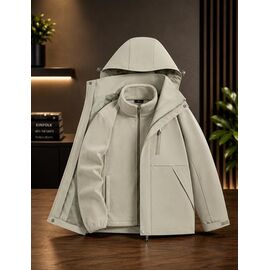 Куртка чоловіча зимова DG895 beige р.M-6XL "Dogan" недорого оптом від прямого постачальника