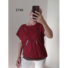 футболка жіноча 2746 wine р.50-56 "FSN" недорого оптом від прямого постачальника