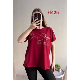 футболка жіноча 6425 wine р.48-54 "FSN" недорого оптом від прямого постачальника