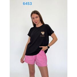 футболка жіноча 6453 black р.42-46 "FSN" недорого оптом від прямого постачальника