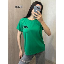 футболка жіноча 6478 green р.46-52 "FSN" недорого оптом від прямого постачальника