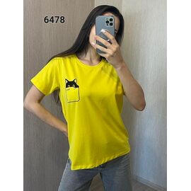 футболка жіноча 6478 yellow р.46-52 "FSN" недорого оптом від прямого постачальника