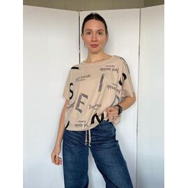 футболка жіноча 6537 beige р.50-56 "FSN" недорого оптом від прямого постачальника