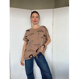футболка жіноча 6537 brown р.50-56 "FSN" недорого оптом від прямого постачальника