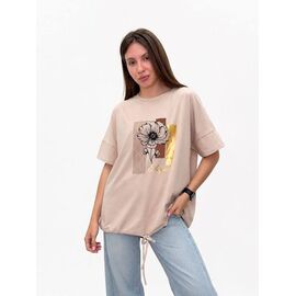 футболка жіноча 6569 beige р.46-52 "FSN" недорого оптом від прямого постачальника