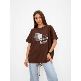 футболка жіноча 6570 brown р.54-60 "FSN" недорого оптом від прямого постачальника