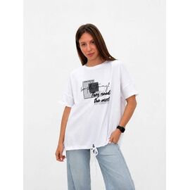 футболка жіноча 6570 white р.54-60 "FSN" недорого оптом від прямого постачальника