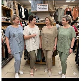 Фотография Футболка женская AL1801 l.beige р.M-2XL "FLORA" недорого оптом от прямого поставщика