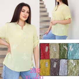 Фотография Футболка женская 208 mint р.XL-4XL "Yafeier" недорого оптом от прямого поставщика
