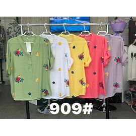 Фотография Футболка женская 909 green р.XL-4XL "Yafeier" недорого оптом от прямого поставщика