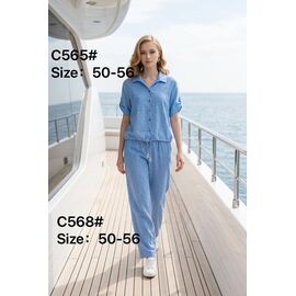 Фотография Костюм женский C565-568 l.blue р.50-56 "Yafeier" недорого оптом от прямого поставщика
