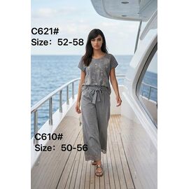Фотография Костюм женский C621-610 grey р.50-56 "Yafeier" недорого оптом от прямого поставщика
