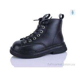 Фотография Ботинки детские удобные Весна/осень 8062 black (10 пар р.26-30) "KEWK" недорого оптом от прямого поставщика