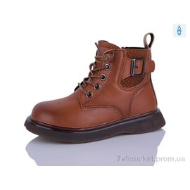 Фотография Ботинки детские удобные Весна/осень 8017 brown (8 пар р.26-30) "KEWK" недорого оптом от прямого поставщика