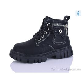 Фотография Ботинки детские удобные Весна/осень 8032 black (8 пар р.26-30) "KEWK" недорого оптом от прямого поставщика
