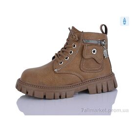 Фотография Ботинки детские удобные Весна/осень 8032 brown (8 пар р.26-30) "KEWK" недорого оптом от прямого поставщика