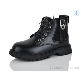 Фотография Ботинки детские удобные Весна/осень 9010 black (8 пар р.31-36) "KEWK" недорого оптом от прямого поставщика