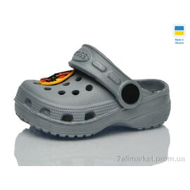 Фотография Кроксы детские летние Лето NH1 сірий (6 пар р.18-23) "Lot Shoes" недорого оптом от прямого поставщика