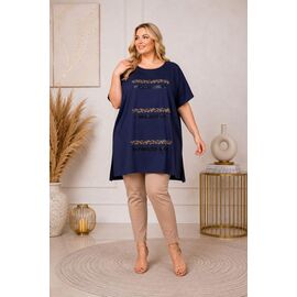 Фотография Туника женская GL258 navy р.XL-5XL "FIESTA" недорого оптом от прямого поставщика