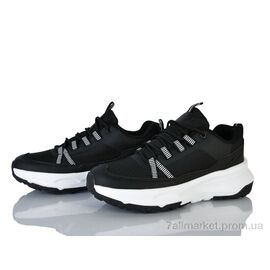 Кросівки чоловічі модні Весна/осінь 44-42 black-white (8 пар р.41-45) "Бабочка-Mengfuna-AESD" недорого оптом від прямого постачальника